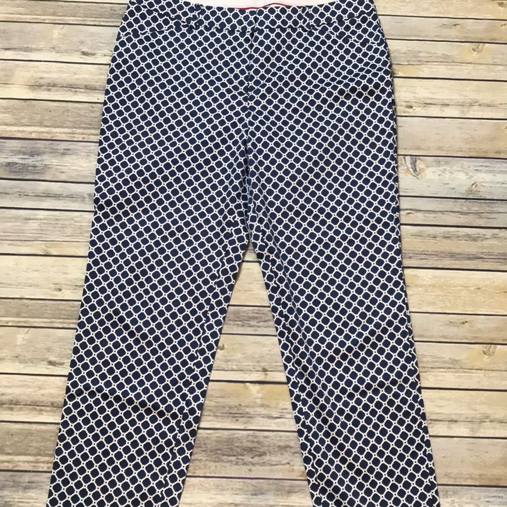 Cute navy and white Capri pants